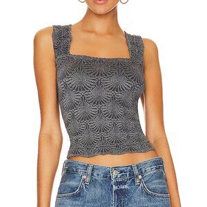 Free People Love Letter Cami Gray/Black
